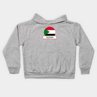 The Sudan Country Badge - The Sudan Flag Kids Hoodie